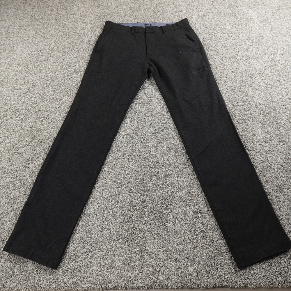 Gap Pants Mens 30X32 Gray Italian‎ Wool Chino Trouser Slacks Flat Front Stretch